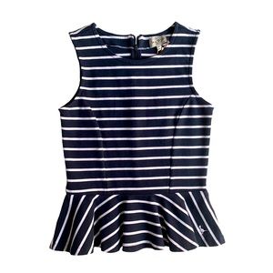Jack Wills Striped Peplum Top